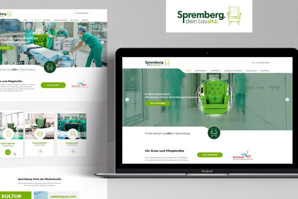 Gestaltung Webseite und Logo für Spremberger Krankenhausgesellschaft mbH